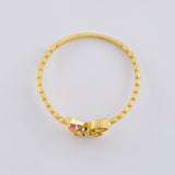 Anillo Mariposa Mate 1.25 g / T7 3/4 Oro Amarillo 18K