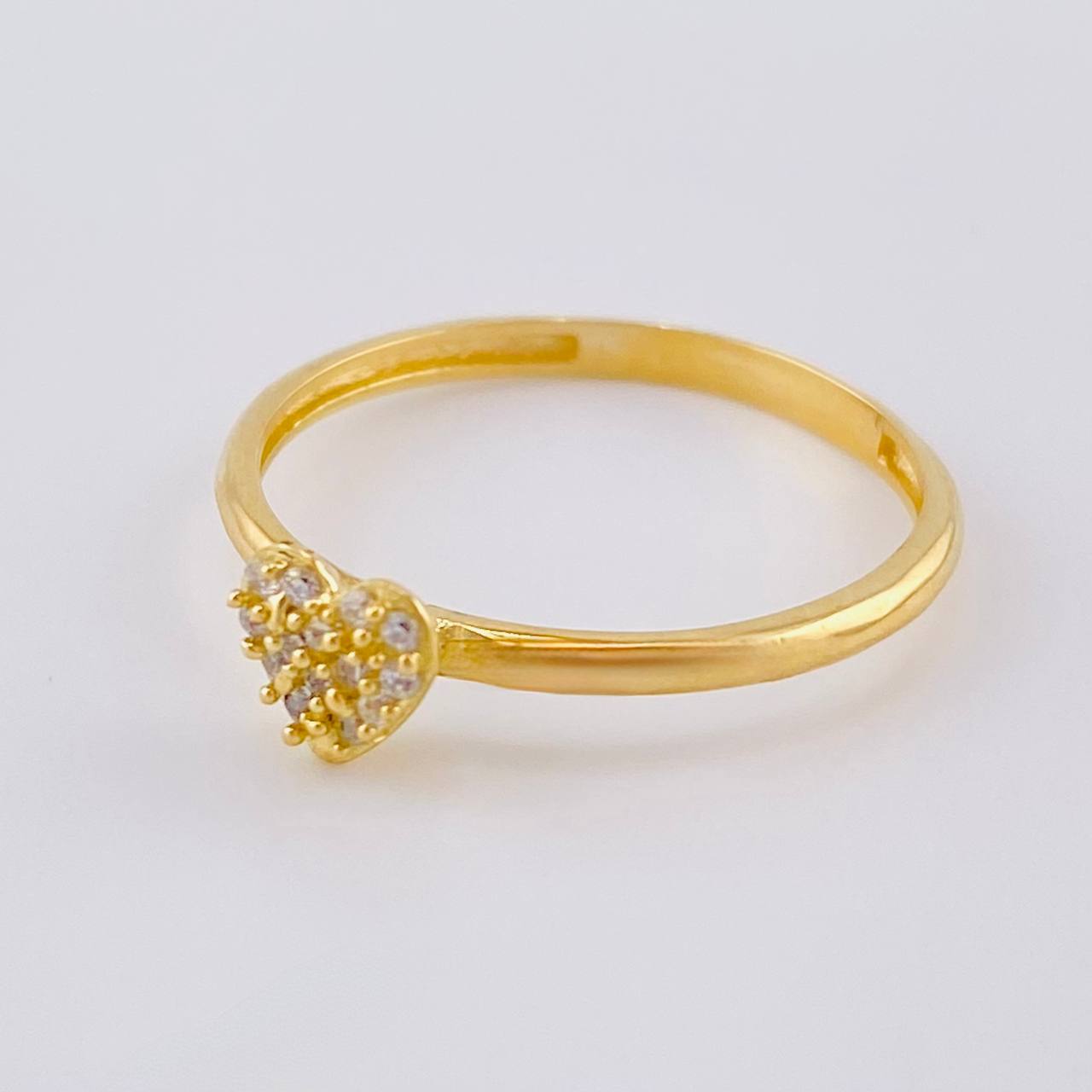 Anillo Corazón Tupido 1.65 g / T8 1/4 Oro Amarillo 18K