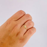 Anillo Corazón Tupido 1.65 g / T8 1/4 Oro Amarillo 18K
