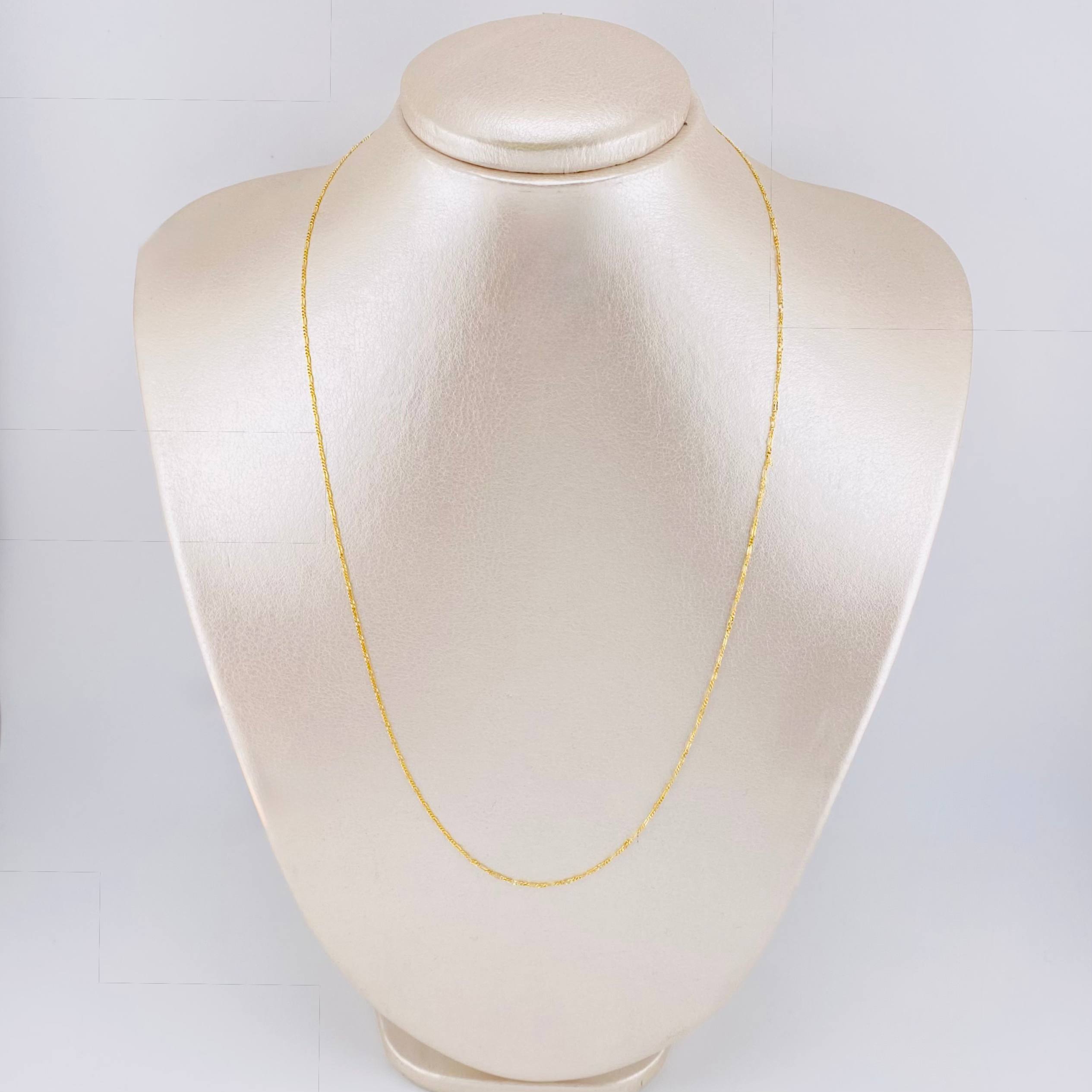 Cadena Figaro 1.25 g / 50.4 cm / 1 mm Oro Amarillo 18K