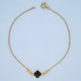 Tobillera Trebol 2.3gr / 25.5cm / Oro Amarillo 18K &