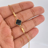 Tobillera Trebol 2.3gr / 25.5cm / Oro Amarillo 18K &