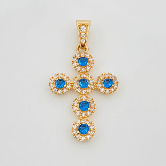 Dije Cruz Tupida 2.7 g / 3.3 cm Oro Amarillo 18K