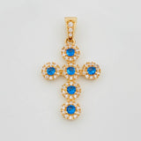 Dije Cruz Tupida 2.7 g / 3.3 cm Oro Amarillo 18K