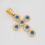 Dije Cruz Tupida 2.7 g / 3.3 cm Oro Amarillo 18K