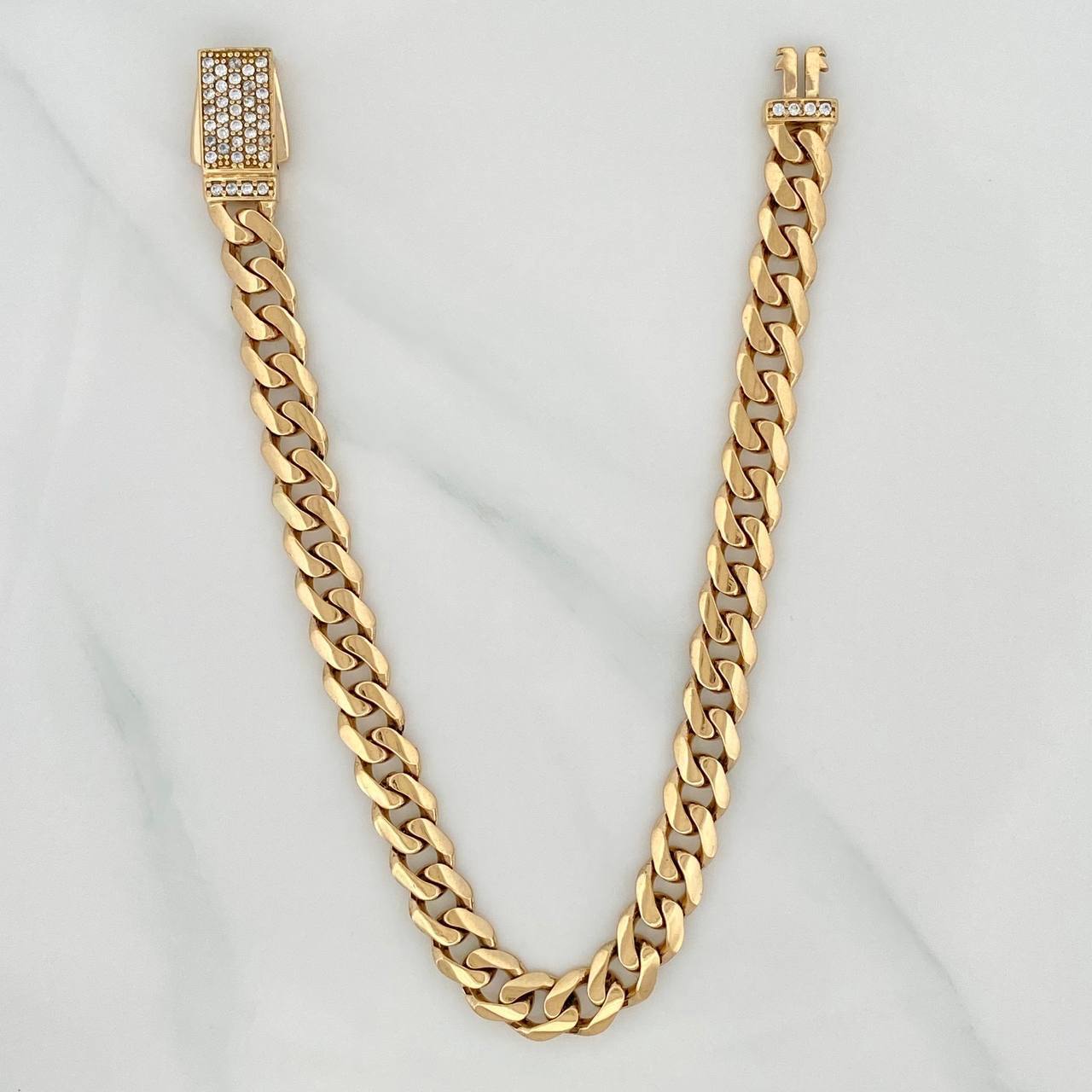 Pulso Cubano 12.05 g / 21 cm / 6.8 mm Oro Amarillo 18K