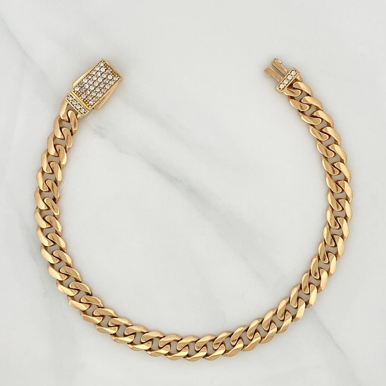 Pulso Cubano 12.05 g / 21 cm / 6.8 mm Oro Amarillo 18K