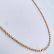 Cadena Militar 18.7gr / 60.5cm / 3mm Bola Diamantada Oro Rosa 18K $