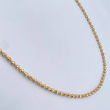 Cadena Militar 16.05gr / 61.4cm / 3mm Diamantada Oro Amarillo 18K $