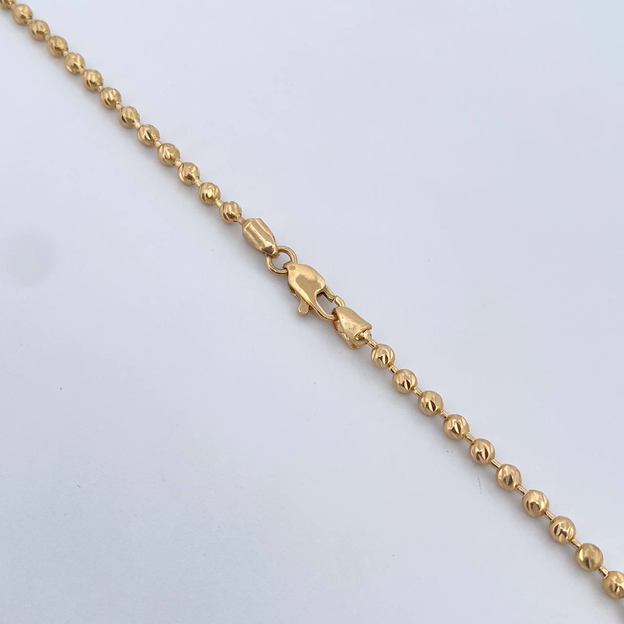 Cadena Militar 16.05gr / 61.4cm / 3mm Diamantada Oro Amarillo 18K $