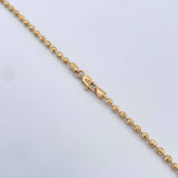 Cadena Militar 16.05gr / 61.4cm / 3mm Diamantada Oro Amarillo 18K $