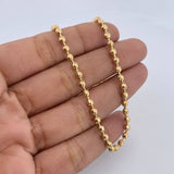 Cadena Militar 16.05gr / 61.4cm / 3mm Diamantada Oro Amarillo 18K $