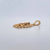 Dije Virgen Guadalupé 2.95gr / 2.9cm / Circones Blancos Azules Fucsias Oro Amarillo 18K $