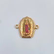 Herraje Virgen de Guadalupe 3gr / 2cm / Circones Fucsias Verdes Blancos Oro Amarillo 18K $
