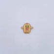 Herraje Virgen de Guadalupe 1.05gr / 1.4cm / Circones Fucsias Verdes Blancos Oro Amarillo 18K $