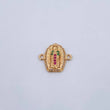 Herraje Virgen Guadalupe 1.1gr / 1.4cm / Circones Fucsias Verdes Blancos Oro Amarillo 18K