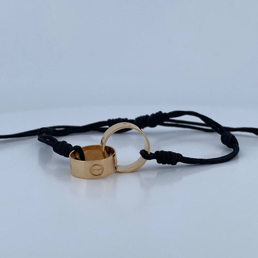 Pulsera Negra Tornillo 2.9gr / Oro Amarillo &
