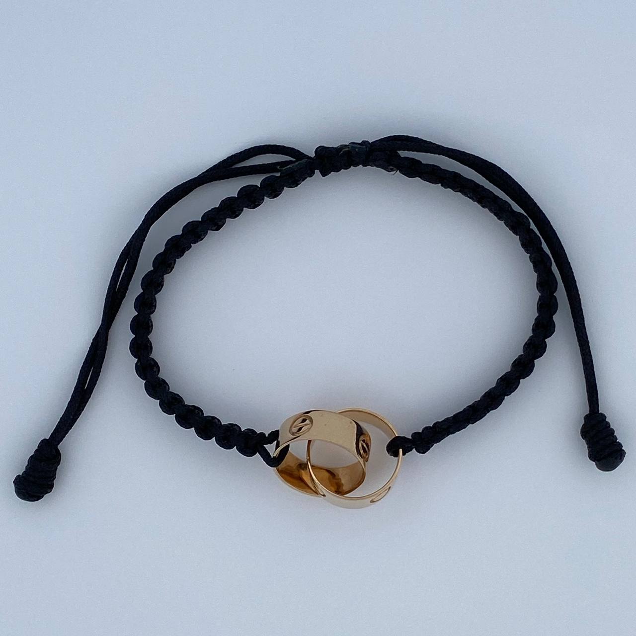 Pulsera Negra Tornillo 2.95gr /Oro Amarillo &
