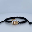 Pulsera Negra Tornillo 2.95gr /Oro Amarillo &