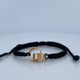 Pulsera Negra Tornillo 2.95gr /Oro Amarillo &