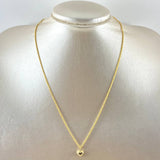 Set Cadena Lazo 0.9gr / 45cm / 1.2mm + Dije Corazón Fijo 0.3gr / 1cm Liso Troquelado Oro Amarillo 18K (Oferta)