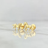 Topos Caballo Silueta 1.05gr / 1cm / Lisa Oro Amarillo 18K