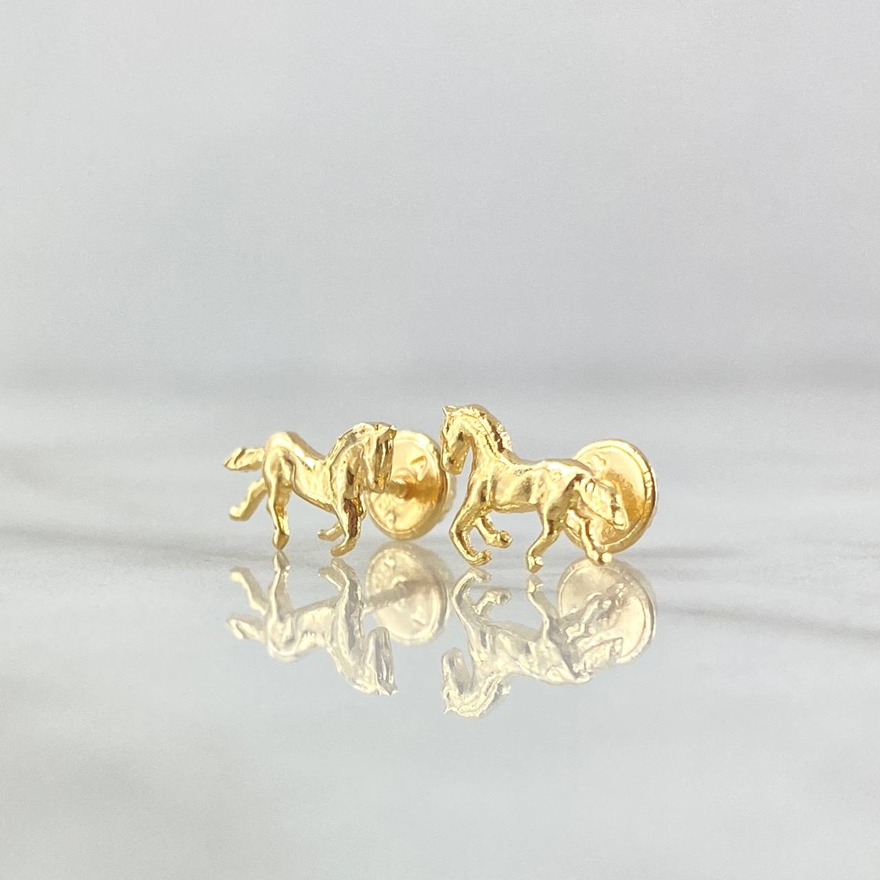 Topos Caballo Silueta 1gr / 1cm / Lisa Oro Amarillo 18K