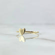 Anillo Corazon 0.9gr / T7 3/4 / Liso Oro Amarillo 18K