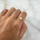 Anillo Corazon 0.8gr / T5 1/4 / Liso Oro Amarillo 18K