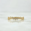 Anillo Media Churumbela Curvo 1.25gr / T6 3/4 / Circones Blancos Oro Amarillo 18K