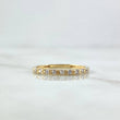 Anillo Churumbela Puntos 1.55gr / T6 3/4 / Circones Blancos Oro Amarillo 18K *