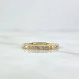 Anillo Churumbela Puntos 1.55gr / T6 3/4 / Circones Blancos Oro Amarillo 18K *
