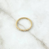 Anillo Churumbela Puntos 1.55gr / T6 3/4 / Circones Blancos Oro Amarillo 18K *