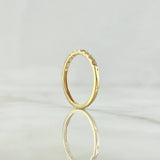 Anillo Churumbela Puntos 1.55gr / T6 3/4 / Circones Blancos Oro Amarillo 18K *