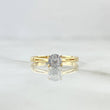 Anillo Solitario Liso 1.35gr / T5 1/4 / Circon Blanco Oro Amarillo 18K