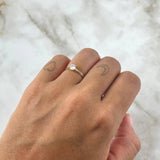 Anillo Solitario Liso 1.35gr / T5 1/4 / Circon Blanco Oro Amarillo 18K