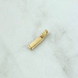 Dije Lingote 1.25gr / 1.9cm / Liso Oro Amarillo 18K