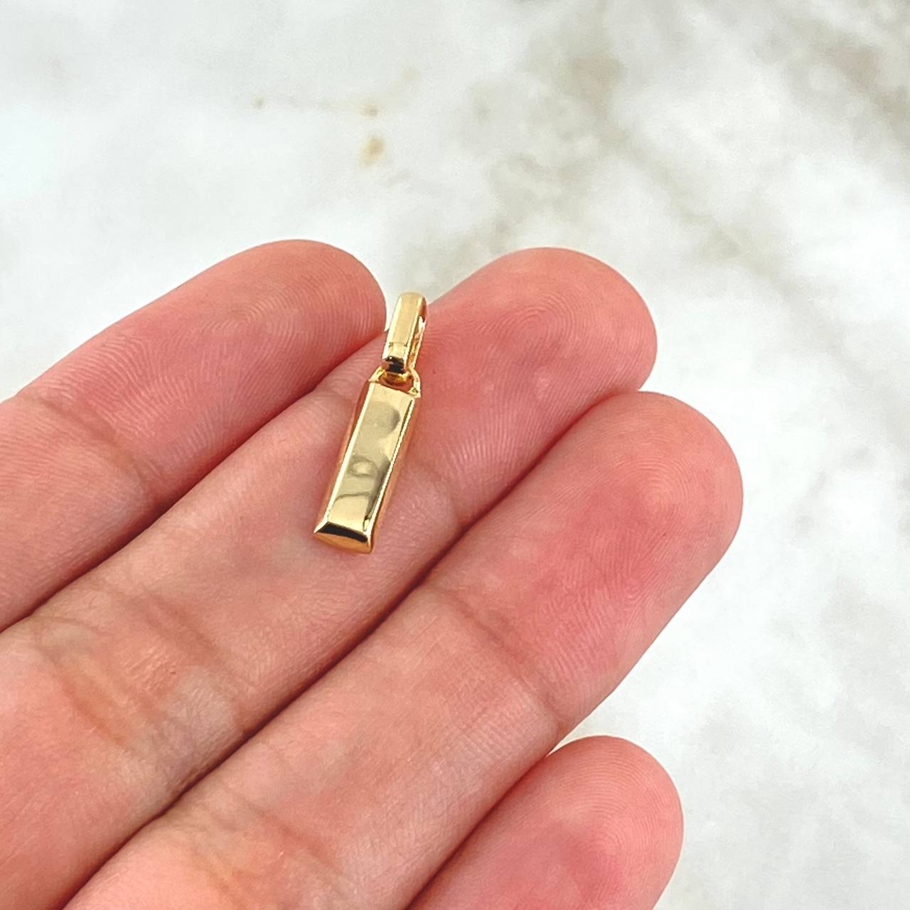 Dije Lingote 1.25gr / 1.9cm / Liso Oro Amarillo 18K