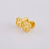 Topos Trebol Diamantado 0.6 g / 7.7 mm Oro Amarillo 18K