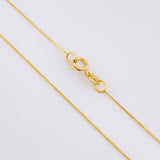 Set Cadena Veneciana + Dije Corazon Rayado Esmeralda 3 Pts / 1 g / 45 cm Oro Amarillo 18K