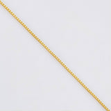 Set Cadena Veneciana + Dije Sencillo Redondo Esmeralda 4 Pts / 1 g / 45 cm Oro Amarillo 18K