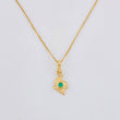 Set Cadena Veneciana + Dije Mapa Esmeralda 4 Pts / 1.1 g / 45 cm Oro Amarillo 18K