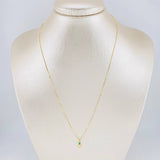 Set Cadena Veneciana + Dije Sencillo Redondo Esmeralda 10 Pts / 1.05 g / 45 cm Oro Amarillo 18K