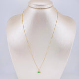 Set Cadena Veneciana + Dije Mariposa Esmeralda 6 Pts / 1.15 g / 45 cm Oro Amarillo 18K