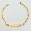 Pulso Figaro Placa 5.8gr / 20.5cm / 3.9mm Oro Amarillo +1 18K *