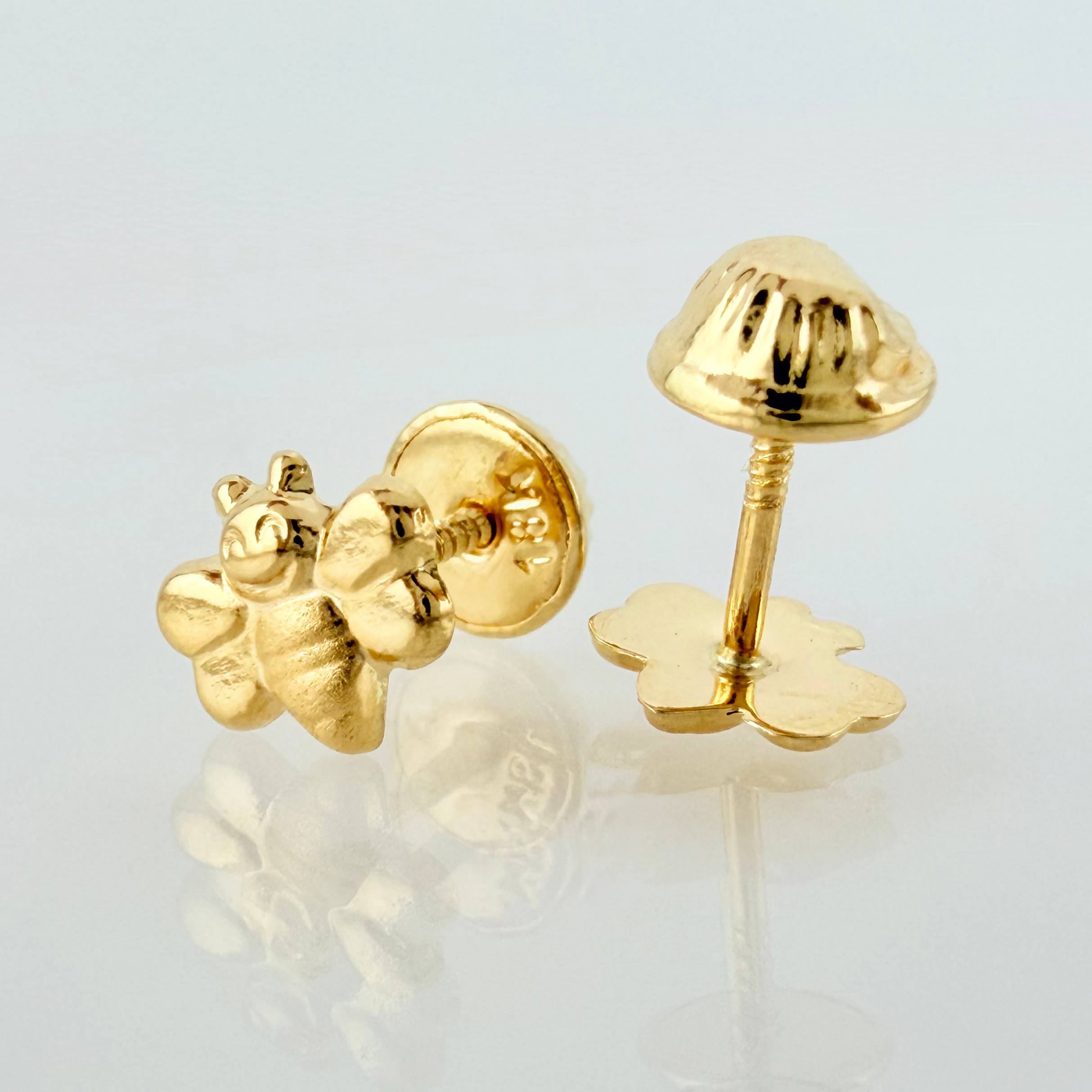 Topos Abeja 0.55gr / 6mm Oro Amarillo 18K