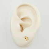 Topos Silueta Estrella 0.65gr / 6mm Oro Amarillo 18K