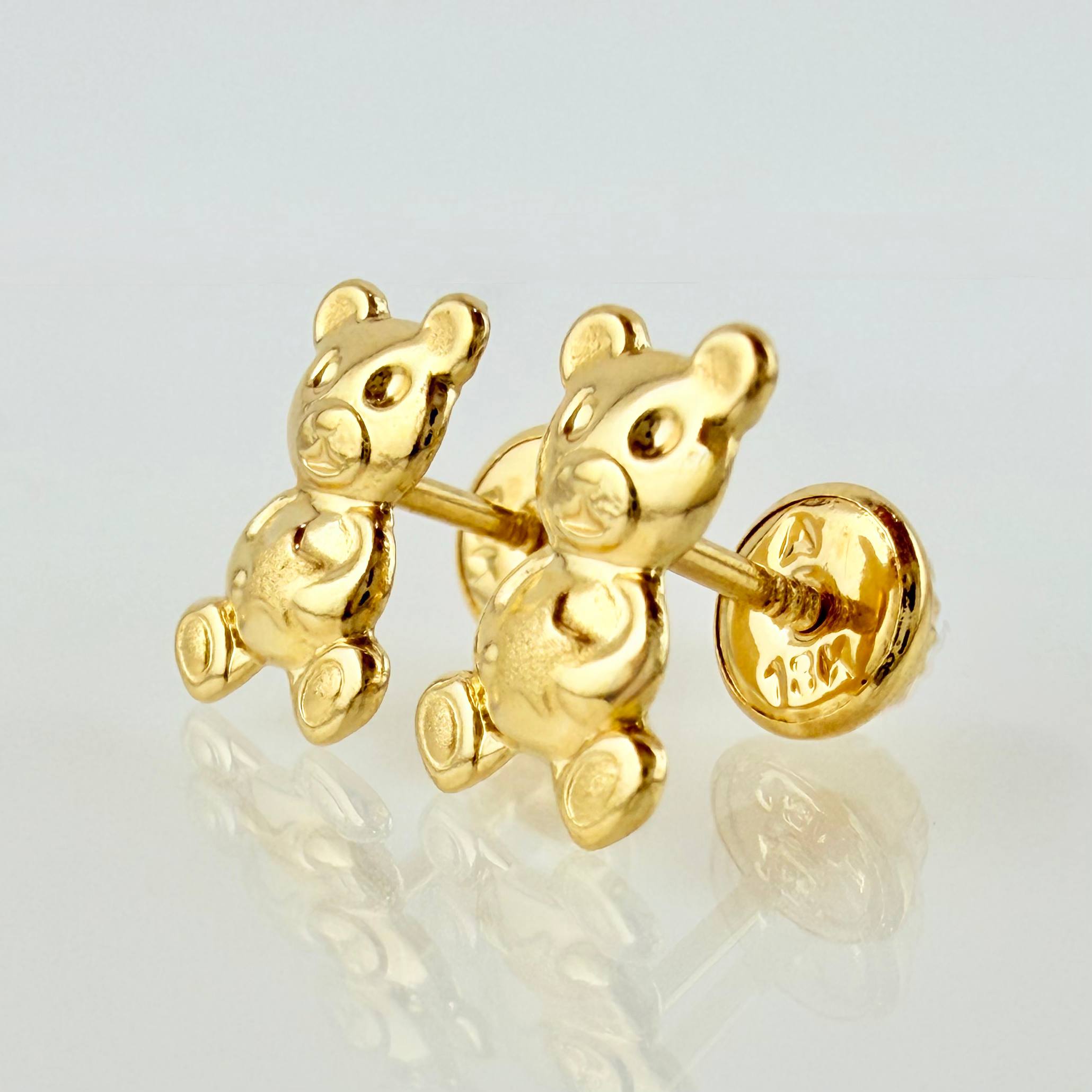 Topos Oso Estrellita 0.8gr / 10mm Oro Amarillo 18K