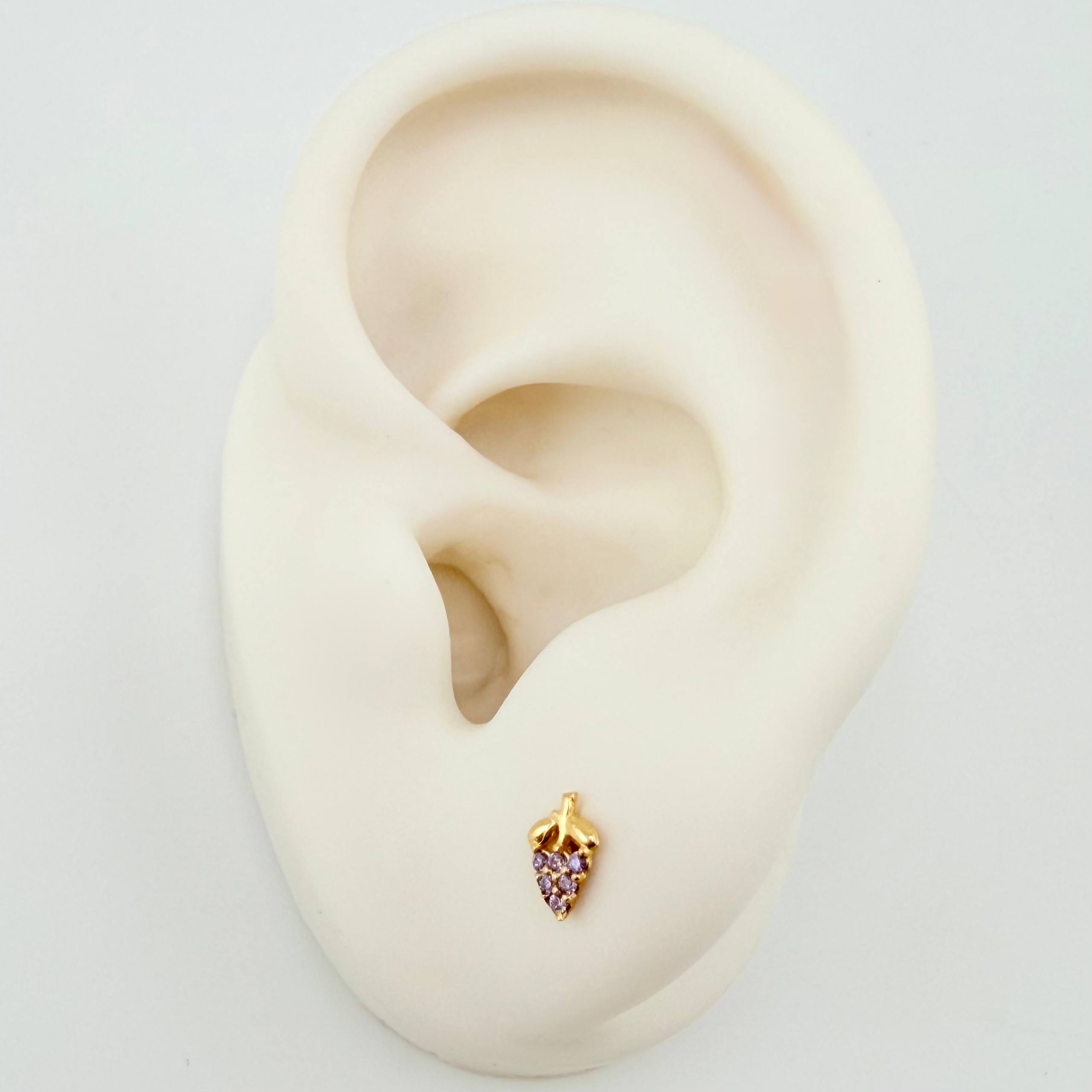 Topos Uvas 0.6gr / 7mm Oro Amarillo 18K