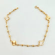 Pulso Trebol Espiga Diamantado 3.3gr / 18.5cm / 3mm Oro Amarillo Nac.Esp. 18K